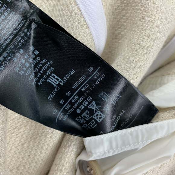 GIORGIO ARMANI Off White Woven Viscose Blend Sport Coat - Picture 6 of 7